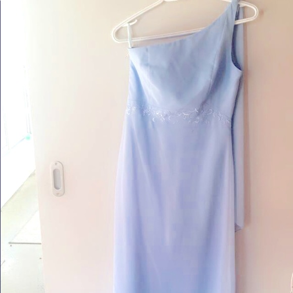 Sky blue evening gown - Picture 2 of 4